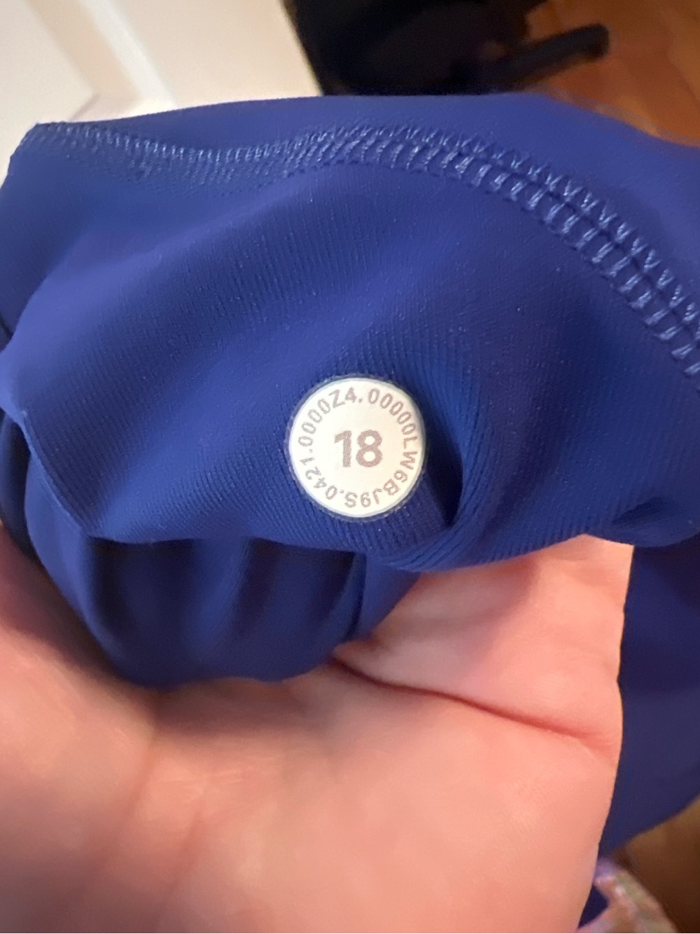 #002 Lululemon Swift Speed High-Rise Crop 21" Psychic Blue EUC Sz 18 - Picture 4 of 5
